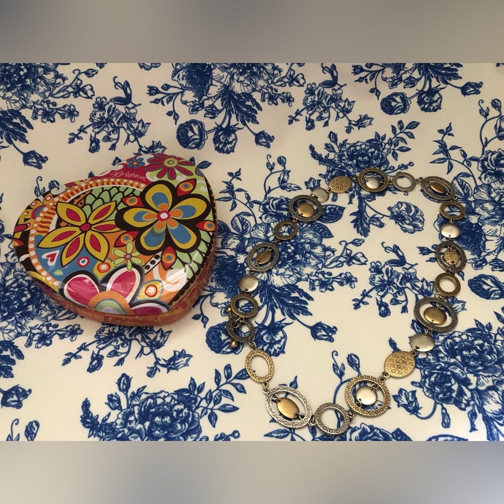 Brighton two-tone status link necklace